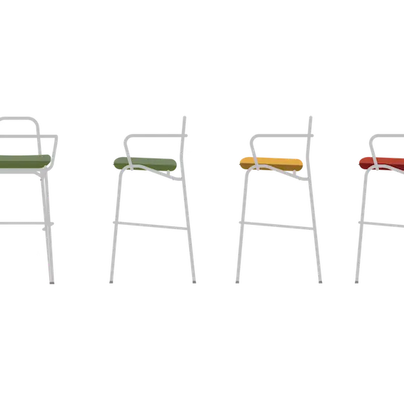 Modern Link Dining Chair – Handmade with Gabriel Kvadrat textiles and bold armrest belts