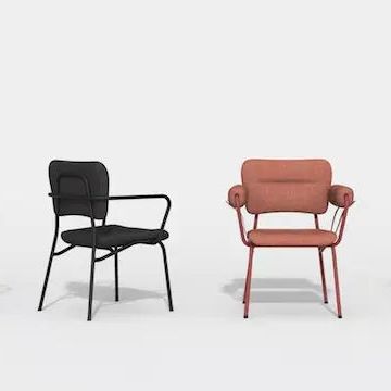 Luxury dining chair – Link model featuring high-end Gabriel Kvadrat fabric and distinctive strap details