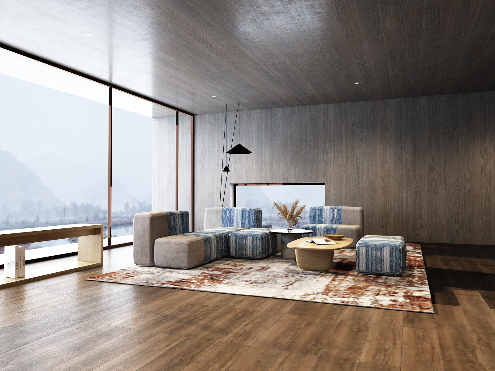 KVN Design Nomad Single Cube in Yak Leather with Sunbrella Fabric Nomadic Series Collection