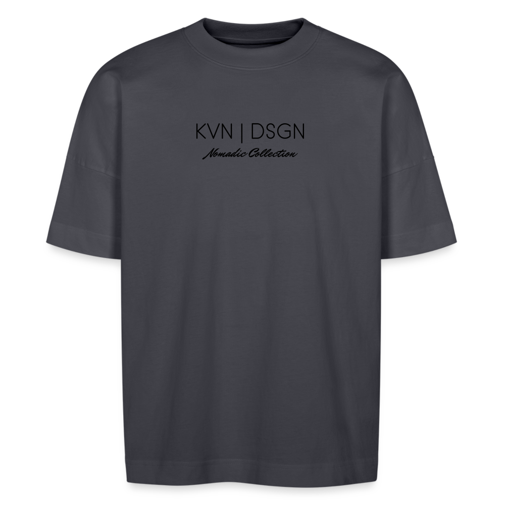 KVN|DSGN Oversize Shirt with Backprint - indigo blue