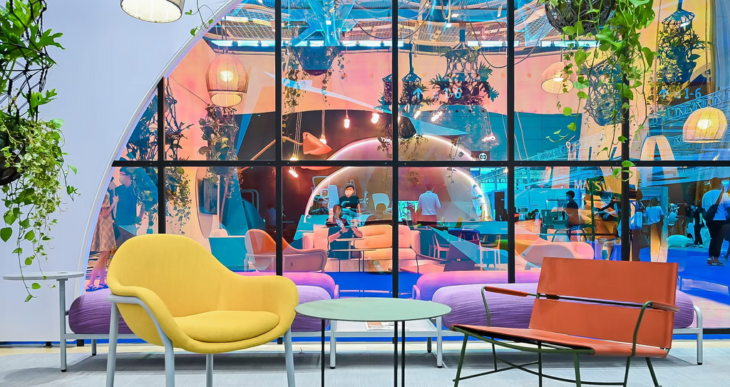 Bowler designer lounge chair by Matsu, designed by Joeri Reynaert, featuring a soft curved upholstered seat with premium Gabriel fabric