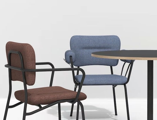 Link Dining/Bar Chair - Stylish Upholstered Design with Fabrics and Powder-Coated Legs