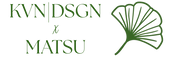 KVN Design Matsu Logo mit Logo Symbol Ginko Blatt