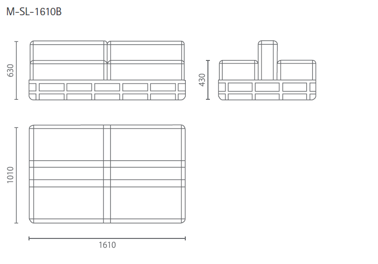 Abmessungen Singlax 1610B