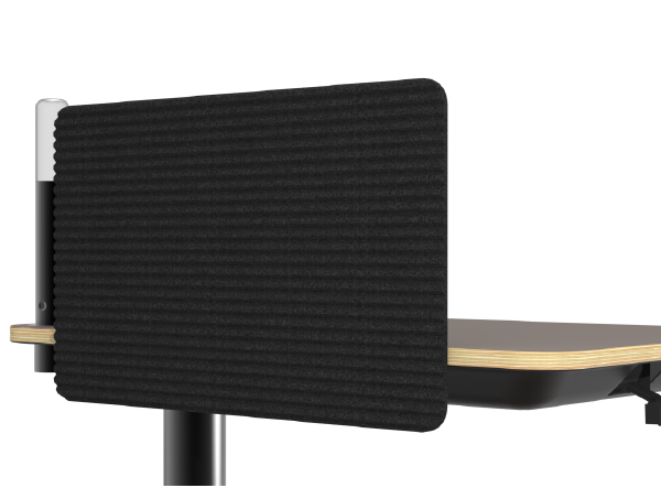 Boxwork acoustic partition with integrated LED lighting by Joeri Reynaert for Matsu — felt acoustic panel and lamp unit