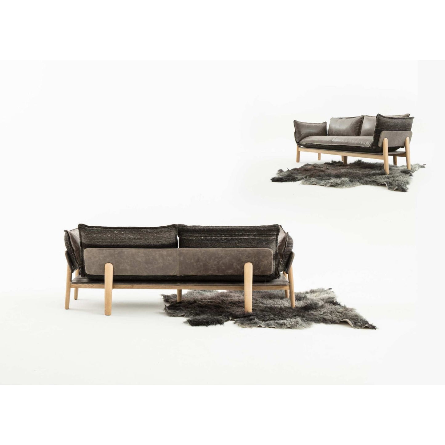 NOMAD YAK SOFA - YAK-Leather waxed and oiled (on STOCK) - KVN | DSGN